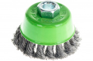 Щетка для УШМ чашка крученая проволока 75мм М14